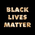 Black lives matter. Hashtag in social networks. Police violence.